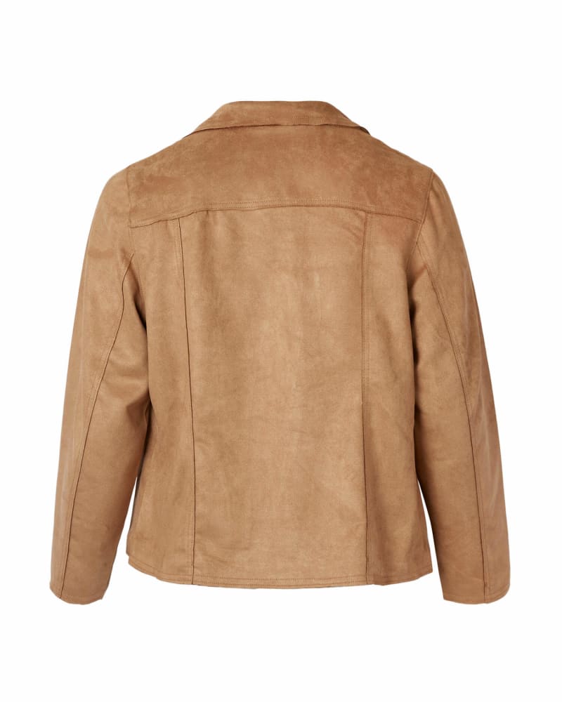 Tan faux suede jacket womens online